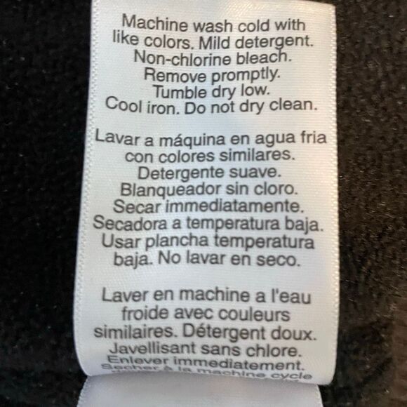 Danskin Fleece Lined Zip-Up Hoodie Sweatshirt Black Knit M - Picture 6 of 8